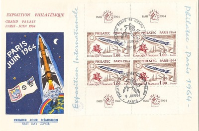 FDC1422(GF) - Philatelie - enveloppe premier jour de France - bloc de timbres Philatec