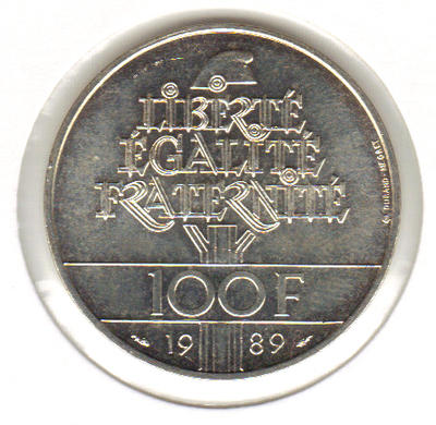 100F904-1989-2 - Philatélie 50 - pièce française de 100 francs