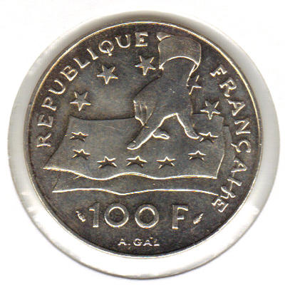 100F906-1991-2 - Philatélie 50 - pièce française de 100 francs