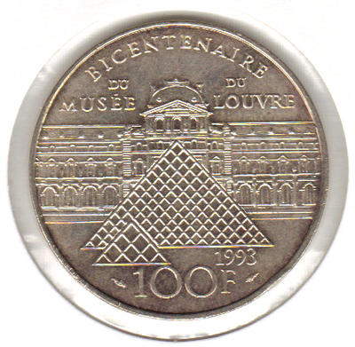100F924-1993-2 - Philatélie 50 - pièce française de 100 francs