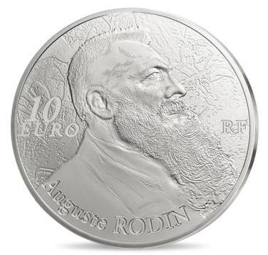 10 € Rodin - Philatelie - pièce de monnaie - collection 7 arts - pièces de monnaies de collection