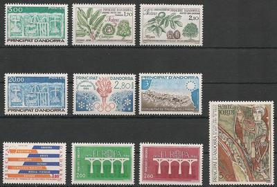 1984 - Philatélie - Année complète de timbres d'Andorre 1984 - Timbres de collection