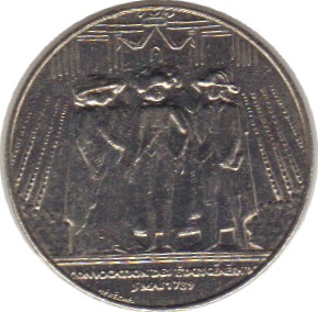 1989-2 - Philatelie - pièce de monnaie française - 1 franc