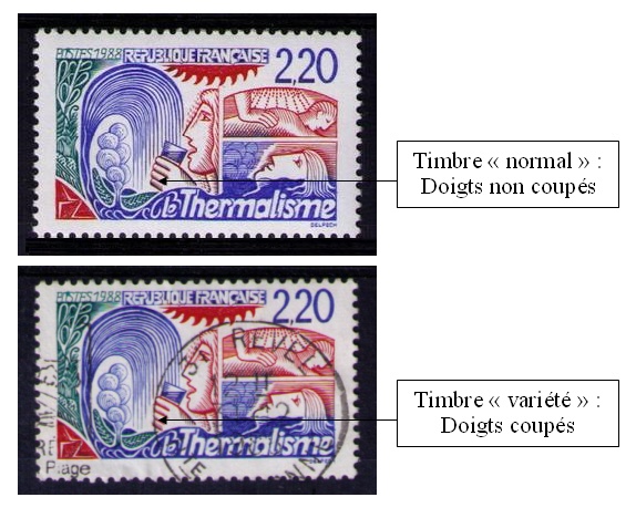 2556b-2O - Philatélie 50 - timbre de France avec variété N° Yvert et Tellier 2556 oblitéré - timbre de France de collection