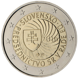 2 € Slovaquie 2016 conseil EU - Philatelie - pièce commémorative 2 € Slovaquie