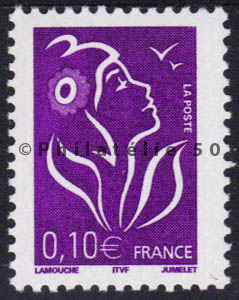 3732 - Philatélie 50 - timbre de France neuf sans charnière - timbre de collection Yvert et Tellier - Marianne de Lamouche - 2005