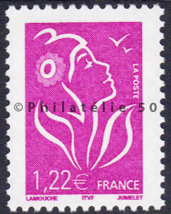 3758 - Philatélie 50 - timbre de France neuf sans chanrière - timbre de collection Yvert et Tellier - Marianne de Lamouche - 2005