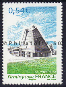 4087 - Philatélie 50 timbre de France neuf sans charnière timbre de collection Yvert et Tellier Série touristique, Firminy (Loire) 2007