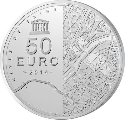 50 € argent UNESCO 2014 - Philatelie - pièce Monnaie de Paris - UNESCO