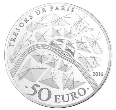 50 € Institut de Paris 2 - Philatelie - pièce en argent - Monnaie de Paris - trésors de Paris