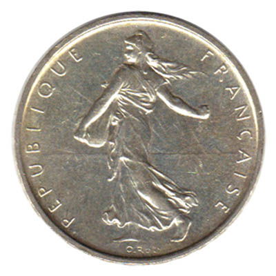 pièce française de 5 francs Philatélie 50 pièce en argent 1960