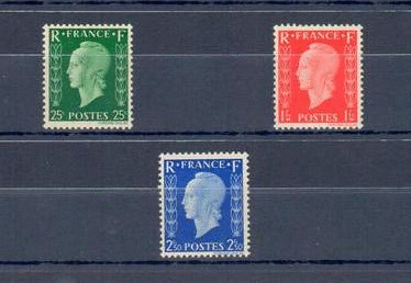 701A-C - Philatélie - timbres de France N° Yvert et Tellier 701A à 701C - timbres de France de collection