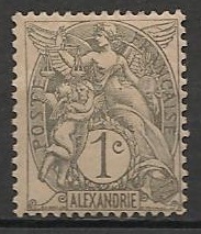 ALEX19 - Philatélie - Timbre d'Alexandrie N° 19 du catalogue Yvert et Tellier - Timbres de collection