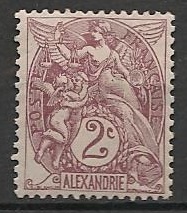 ALEX20 - Philatélie - Timbre d'Alexandrie N° 20 du catalogue Yvert et Tellier - Timbres de collection