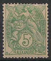 ALEX23 - Philatélie - Timbre d'Alexandrie N° 23 du catalogue Yvert et Tellier - Timbres de collection