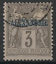 ALEX3obli - Philatélie - Timbre d'Alexandrie N° 3 du catalogue Yvert et Tellier - Timbres de collection