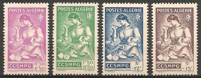 ALG205-208 - Philatélie - Timbres d'Algérie avant indépendance N° Yvert et Tellier 205 à 208 - Timbres de colonies françaises