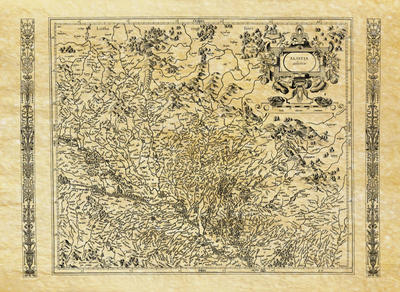 Carte régionale d'Alsace (Nord) - Philatélie - Reproductions de cartes géographiques anciennes