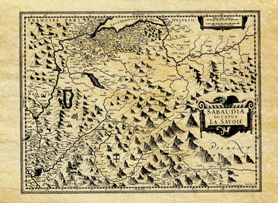 Carte régionale de la Savoie - Philatélie - Reproductions de cartes géographiques anciennes
