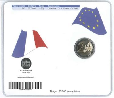 Coin Card 2 € France 2011 - 2 - Philatélie 50 - pièce de monnaie euros de France - fête de la musique - Monnaie de Paris