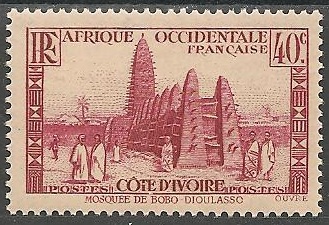 COTI118 - Philatélie - Timbre de Côte d'Ivoire N° Yvert et Tellier 118 - Timbres de colonies françaises - Timbres de collection