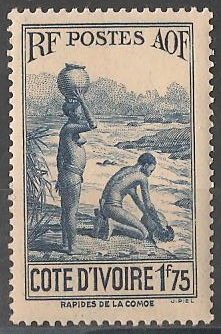 COTI127A - Philatélie - Timbre de Côte d'Ivoire N° Yvert et Tellier 127A - Timbres de colonies françaises - Timbres de collection
