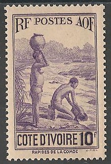 COTI131 - Philatélie - Timbre de Côte d'Ivoire N° Yvert et Tellier 131 - Timbres de colonies françaises - Timbres de collection