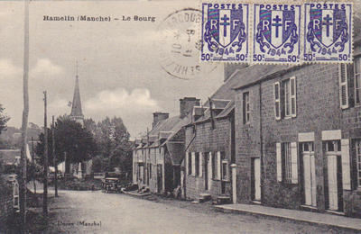 CPA50HAM2610177 - Philatelie - Carte postale ancienne Le Bourg de Hamelin - Cartes postales anciennes de collection
