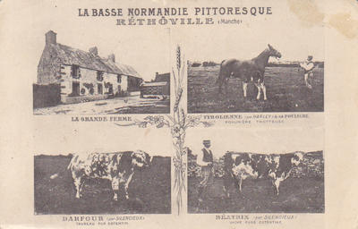 CPA50RET0311177 - Philatelie - Carte postale ancienne La Grande Ferme de Réthôvillle - Cartes postales anciennes de collection