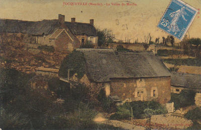 CPA50TOC2410175 - Philatelie - Carte postale ancienne de La Vallée du Moulin de Tocqueville - Cartes postales anciennes de collection