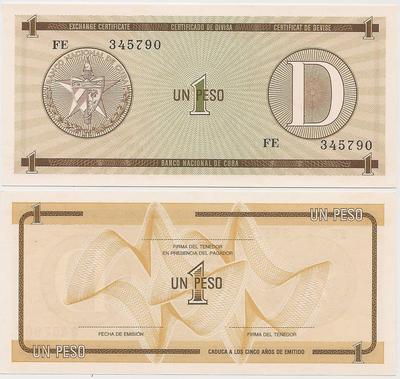 Cuba - Pick Fx 27 - Certificat de devise de collection de la Banque nationale de Cuba - Billetophilie - Banknote