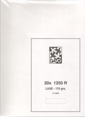 DAVO1250R - Philatélie - Recharges Feuilles blanches Davo - Recharges album timbres - Timbres de collection