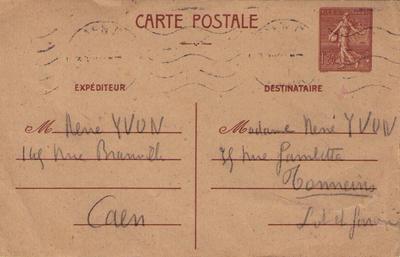 Entier postal - Philatélie 50 - timbre sur lettre