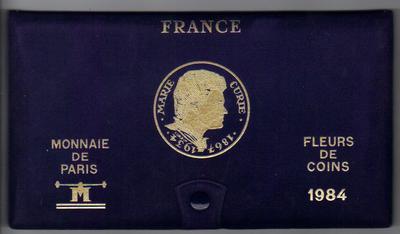 FC 1984 - Philatélie - pièces de monnaies françaises - série Fleurs de Coins
