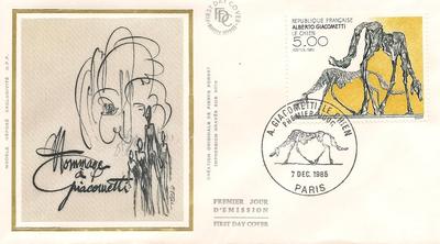 FDCRF2383 - Philatélie - Enveloppe 1er jour de France oeuvre de Giacometti - Enveloppes 1er jour de collection