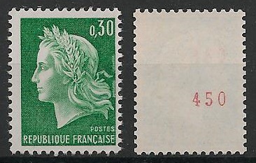 FR1536Ab - Philatélie - Timbre de France N° 1536Ab du catalogue Yvert et Tellier numéro rouge - Timbres de collection