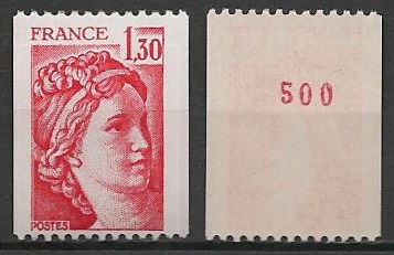 FR2063a - Philatélie - Timbre de France N° 2063a du catalogue Yvert et Tellier numéro rouge - Timbres de collection