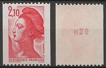 FR2322a - Philatélie - Timbre de France N° 2322a du catalogue Yvert et Tellier numéro rouge - Timbres de collection