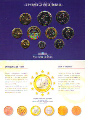 France 2000-2 - Philatélie - pièce de monnaie euros - coffret BU France 2000
