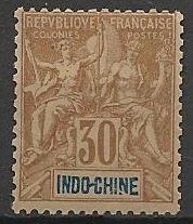 INDO11 - Philatélie - Timbre d'Indochine N° yvert et tellier 11 - Timbres de colonies françaises