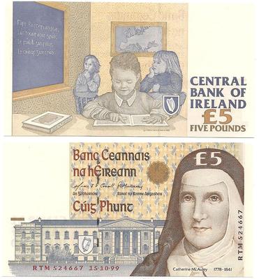 Irlande - Pick 75b - Billet de collection de la Banque centrale d'Irlande - Billetophilie