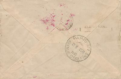 LettreNantesParis - Philatelie - Lettre de collection premiere liaison postale aérienne Nantes Paris 1935 - Timbres sur lettre