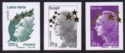 Maxi-Marianne 2 - Philatelie - timbres de France Maxi Marianne Etoiles d'Or 2012