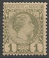 MON1 - Philatélie - Timbre de Monaco N° Yvert et Tellier 1 neuf - Timbres de collection