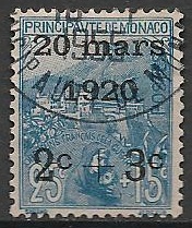 MON35obli - Philatélie - Timbre de Monaco N° Yvert et Tellier 35 oblitéré- Timbres de collection