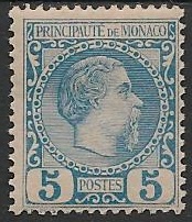 MON3char - Philatélie - Timbre de Monaco N° Yvert et Tellier 3 neuf charnière- Timbres de collection