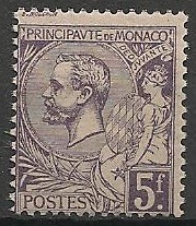 MON46 - Philatélie - Timbre de Monaco N° 46 du catalogue Yvert et Tellier neuf - Timbres de collection