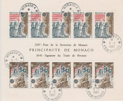 MONBF22obli - Philatélie - Bloc feuillet de Monaco N° 22 du catalogue Yvert et Tellier oblitéré - Timbres de collection