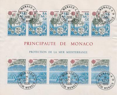 MONBF34obli - Philatélie - Bloc feuillet de Monaco N° 34 du catalogue Yvert et Tellier oblitéré - Timbres de collection