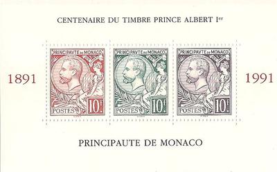 MONBF53 - Philatélie - Bloc feuillet de Monaco N° Yvert et Tellier 53 - Timbres de Monaco - Timbres de collection